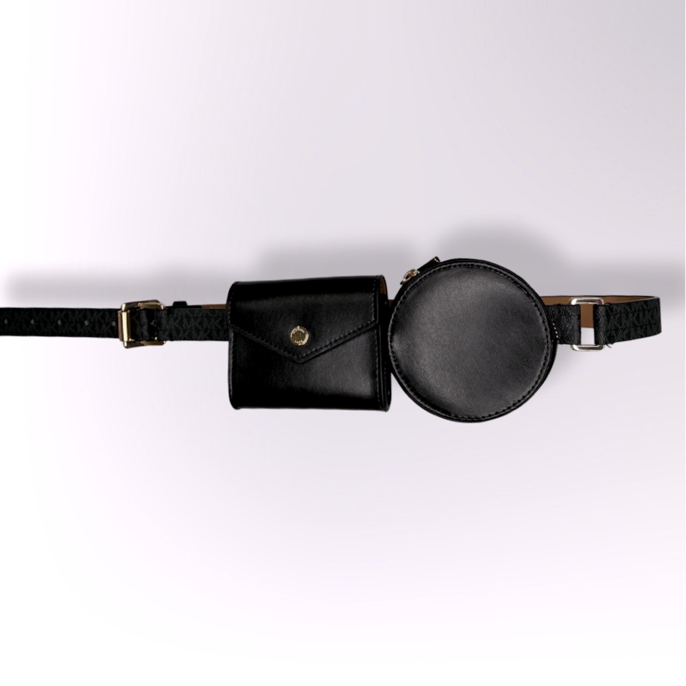 Michael Kors Double Pouch Belt Bag Black
